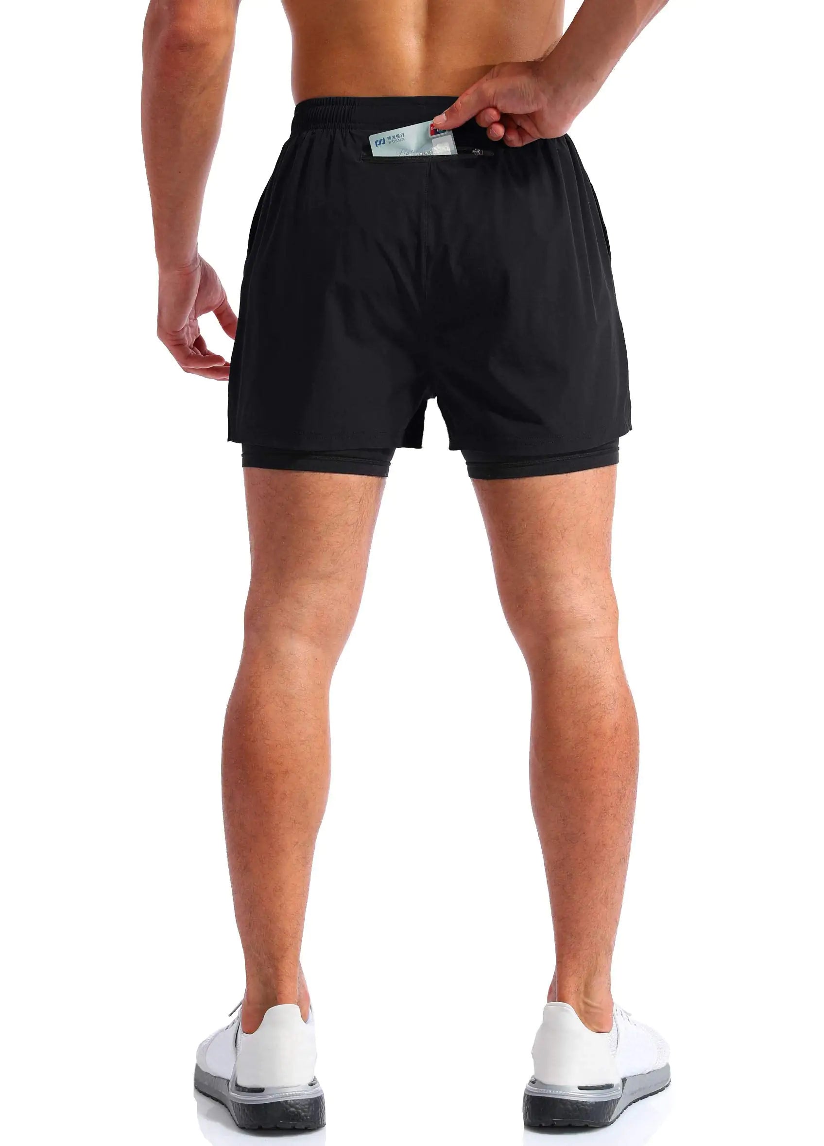 Pudolla Men’s 2 in 1 Running Shorts 5