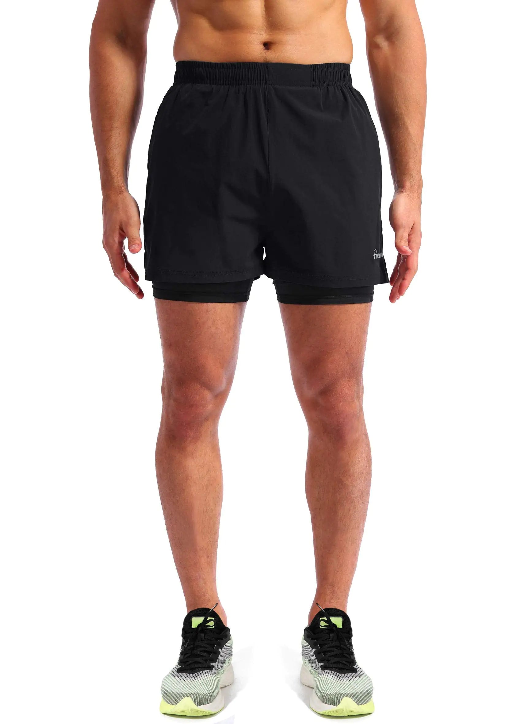 Pudolla Men’s 2 in 1 Running Shorts 5