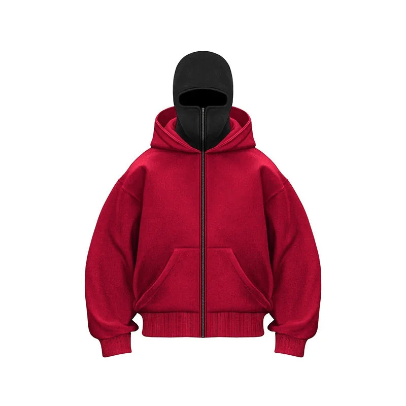 Double Hood Fleece-Lined Sweater
